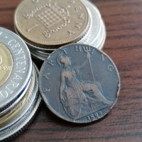 Монета - Великобритания - 1 фартинг | 1899г., снимка 1 - Нумизматика и бонистика - 36085015