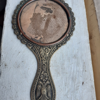 Старо бронзово огледало с двуглав орел, снимка 4 - Антикварни и старинни предмети - 36141669