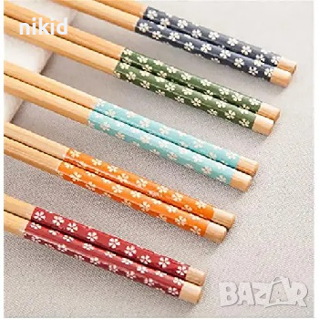 Клечки китайски за хранене суши дървени, снимка 1