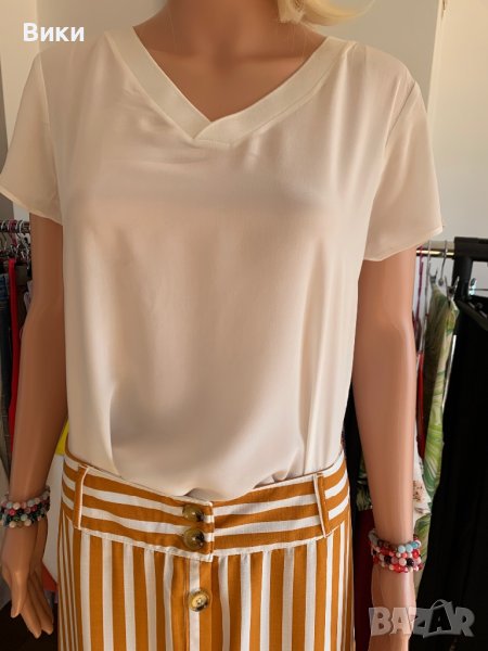 Нова блуза тениска в бяло с етикет, снимка 1