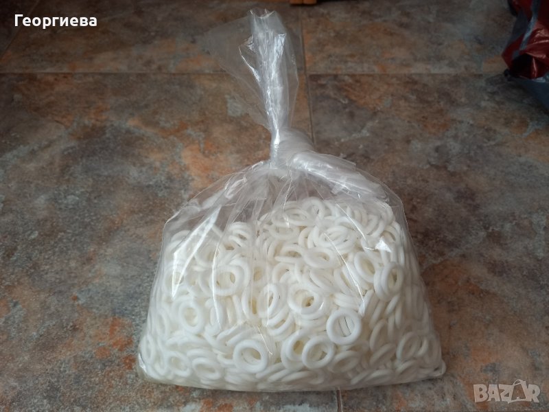 Нови пластмасови халки за пердета 1000 броя, снимка 1