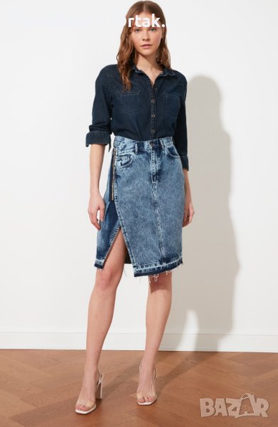 Дънкова пола Trendyol , снимка 1