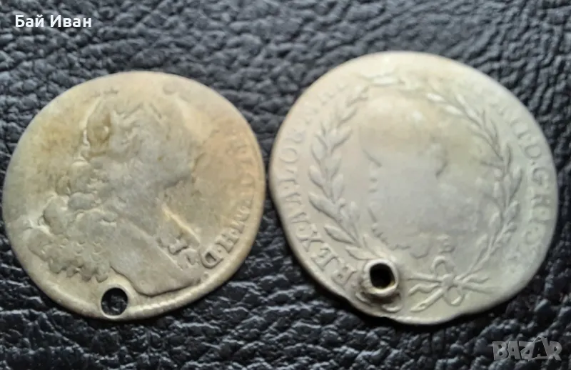 Стара сребърна монета/и 12 кройцера Бавария и 20 кройцера Австрия, снимка 1