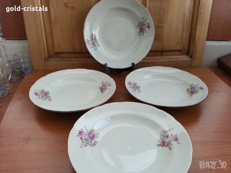 Стар български порцелан чинии дълбоки, снимка 1