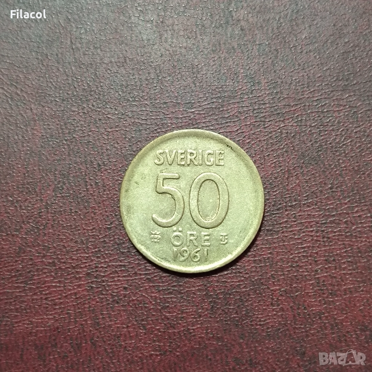 Швеция 50 йоре 1961 г. сребро 400, снимка 1