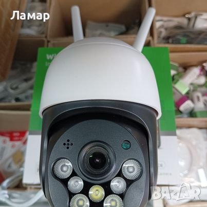 WiFi IP безжична въртяща се камера 5MP iCSee цена при поръчка на 2бр нощно виждане проследяване, снимка 1