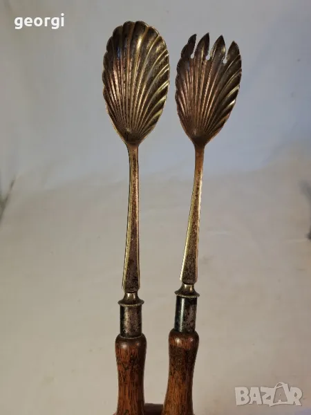 ретро посребрени прибори за сервиране на салата  22/1, снимка 1