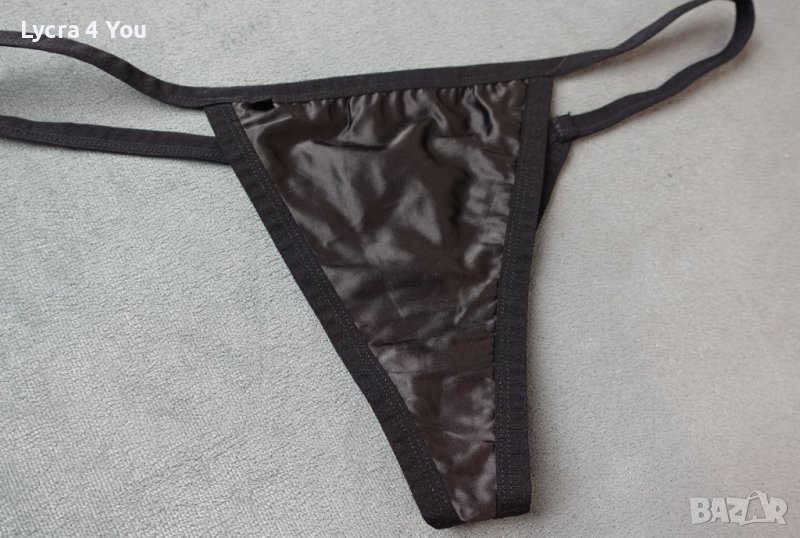 XL черни сатенени полупрашки с ниска талия, снимка 1