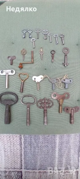 24бр стари немски ключета за джобни часовници, снимка 1