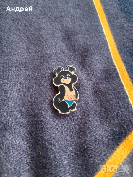 Стара значка мечето Миша #3, снимка 1