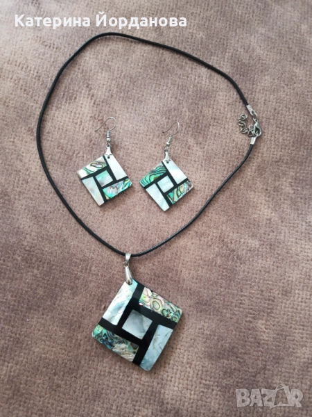 Комплект - колие с обеци, снимка 1