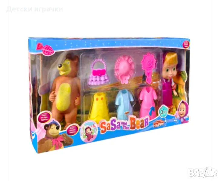Кукла Маша и Мечока с аксесоари за преобличане, фигурка Мечока , снимка 1