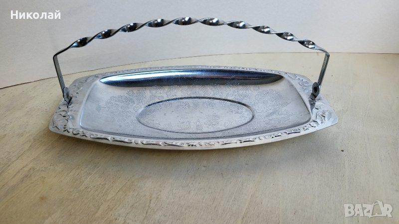 Старо красиво винтидж плато с дръжка , снимка 1