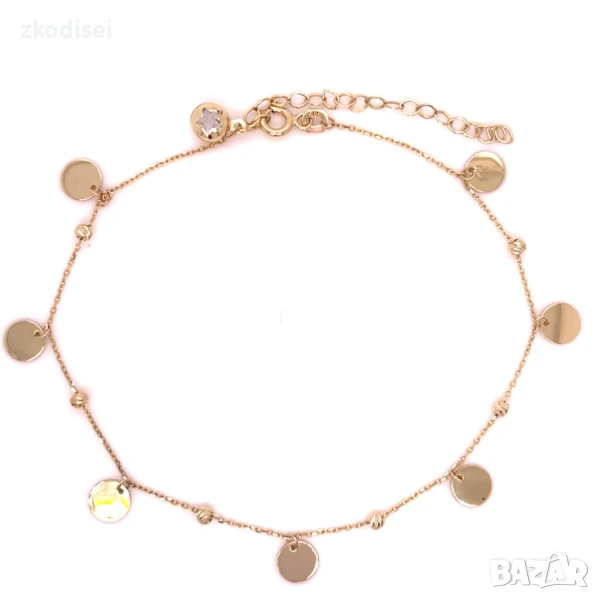 Златна дамска гривна за крак 2,21гр. 25,0см. 14кр. проба:585 модел:32101-3, снимка 1