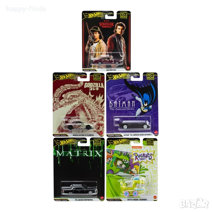 Hot Wheels Premium Pop Culture 2026 – Mix 1 (СЕТ 5/5) | Real Riders | Metal/Metal | 1:64, снимка 1