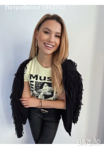 Дамска тениска в жълт цвят A255, снимка 1