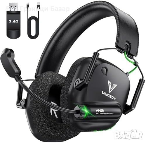 Нови Безжични геймърски слушалки 2.4GHz Bluetooth 50mm 50 часа за игри, снимка 1