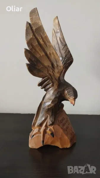 Много красива и реалистична дървена фигурка на орел. Винтидж., снимка 1
