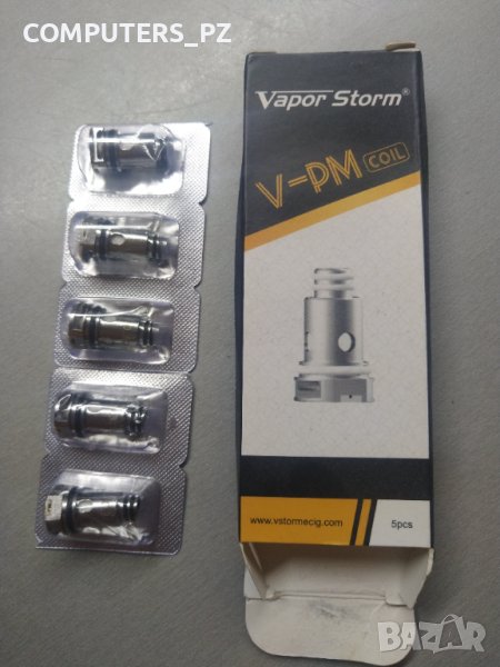 Изпарителни глави за вейп Vapor Storm V-PM Pod 4.8ml Cartridge Dual Coil 0.3ohm, снимка 1