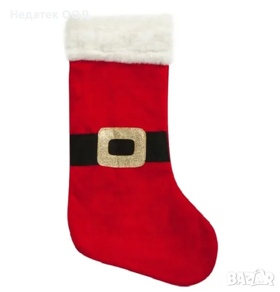 Коледен, декоративен, ботуш, Дядо Коледа, червен, 45 см, снимка 1