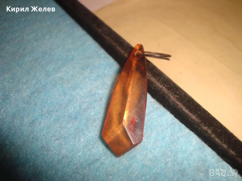 СТАР АРТ ДЕКО КРАСИВ ПЕНДАНТ МЕДАЛЬОН КЕХЛИБАР КАТАЛИН РЕТРО БИЖУ 6045, снимка 1