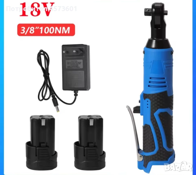 Акумулаторна тресчотка 100Nm, 18V, безчетков мотор!, снимка 1
