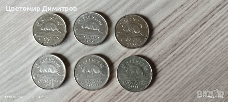 Монети 5 цента Канада, снимка 1