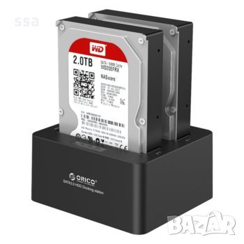 докинг станция Storage - HDD/SSD Dock - 2 BAY Clone 2.5/3.5 USB3 - 6629US3-C, снимка 1