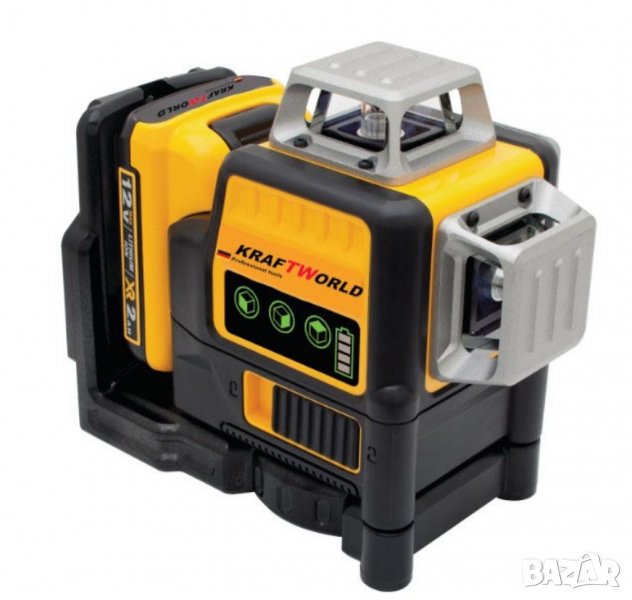 Лазерен Нивелир 3Д D Самонивелиращ с зелен лазер три точков KraftWorld , снимка 1