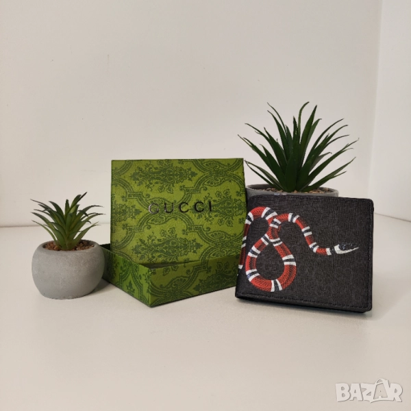 Gucci Портфейл Черен със змия, снимка 1