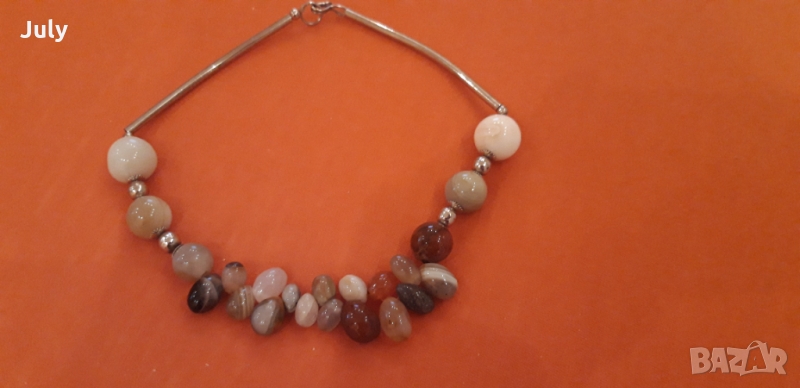 Колие от планински ахат, снимка 1