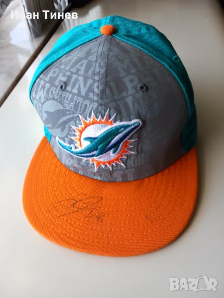 Шапка с автограф на Тайлър Крофт - TE • #48 Маями Долфинс, снимка 1