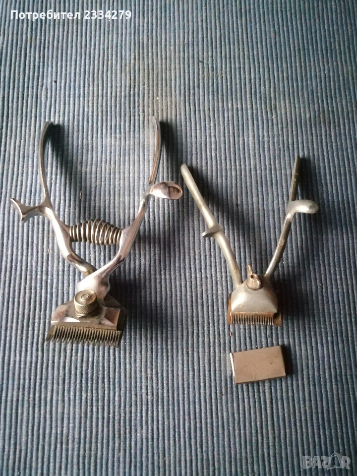 Автентични бръснарски прибори, машинка за точене на ножчета и подстригване. , снимка 1