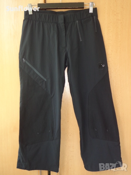 Дамски туристически 3/4 панталон Mammut в черно и тъмно сиво, размер EU38, UK12, US8 , снимка 1