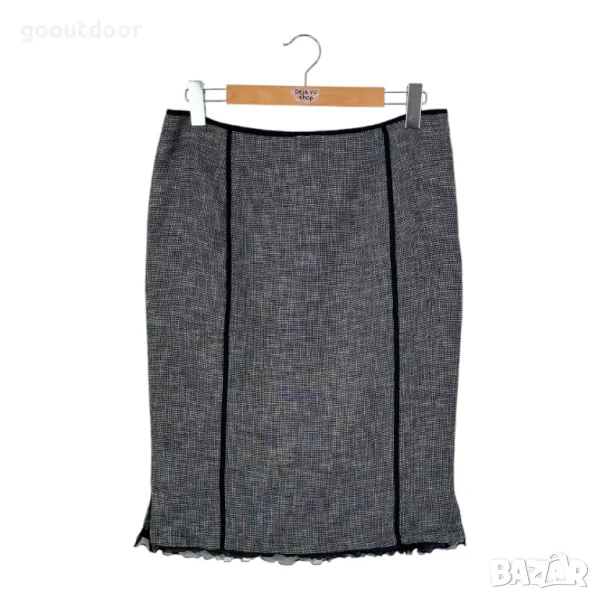 Max Mara ленена пола с копринени детайли (42), снимка 1