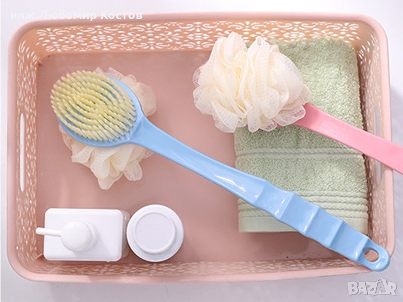 Четка за тяло с дълга дръжка за  Вана и душ.  Ново, снимка 1