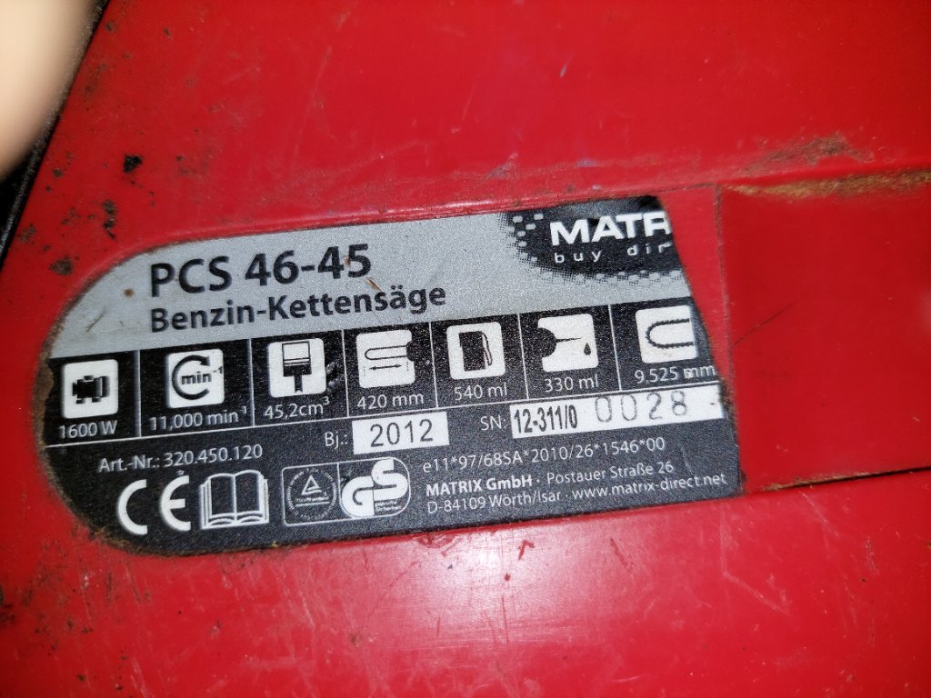 бензинов трион - MATRIX PCS 46-45 в Градинска техника в гр. Шумен -  ID35832722 — Bazar.bg