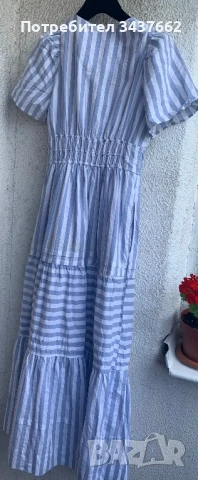 Рокля  елегантна памук с джобове, снимка 4 - Рокли - 50837405