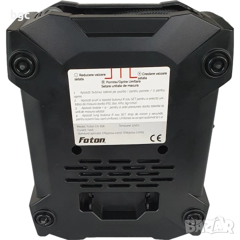 Компресор Foton CA-818, 12V, Максимум 10 bar / 150 PSI, Цифров дисплей с LED, Дължина на кабела 3m, , снимка 6 - Аксесоари и консумативи - 51753799