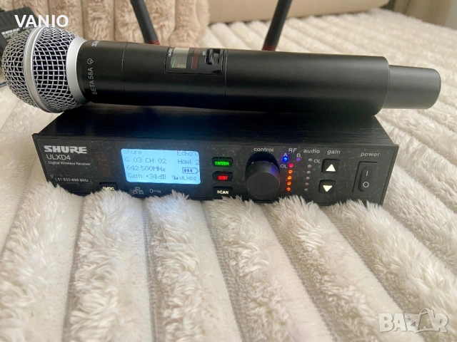SHURE ULXD 24 BETA 58 ULXD4E + ULXD2/B58 Вокален Безжичен Микрофон Без Бартери, снимка 2 - Други - 53799611