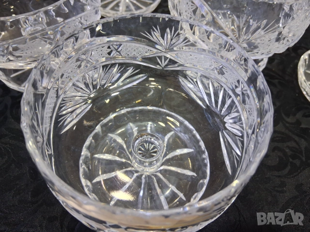 Кристални чаши за мелба/десерт 6бр, снимка 15 - Сервизи - 53516634