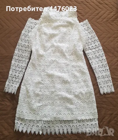 Бяла рокля от брюкселска дантела