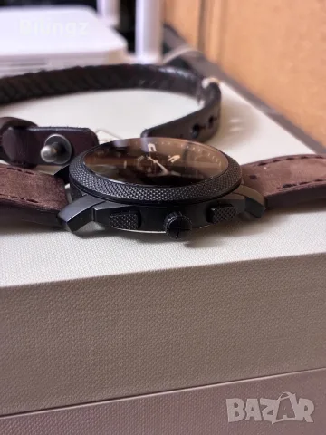 Оригинален мъжки часовник Fossil Machine с хронограф и гривна, кафяво с черно, като ново!, снимка 5 - Мъжки - 56122204