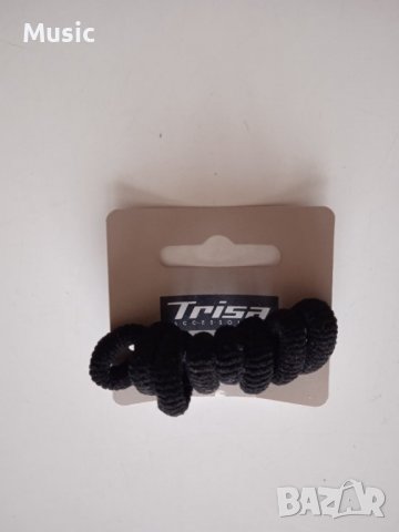 ✅Trisa оригинални нови малки черни ластици за коса 8 бр. 