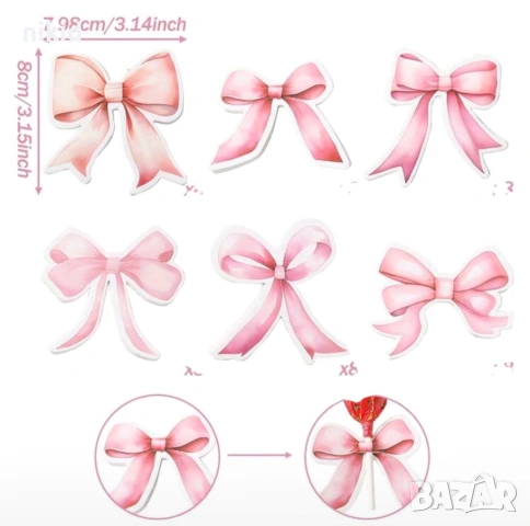 24 Пандела пандели панделки картонени парти поставки за близалки, снимка 2 - Други - 53289511