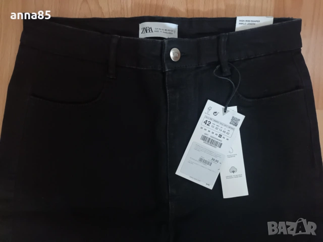  ZARA Нови черни слим дъки, снимка 3 - Дънки - 53291884