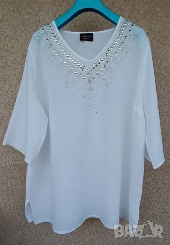 Оригинални кенарени блузи с бродерия блестящи лотори и мъниста, с битови народни мотиви., снимка 11 - Туники - 49978914