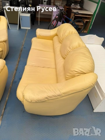 1709 холов разтегателен диван 3ка 210 см + фотьойл 100см + диван 2ка 160см / холна гарнитура / кожен, снимка 5 - Дивани и мека мебел - 51741655