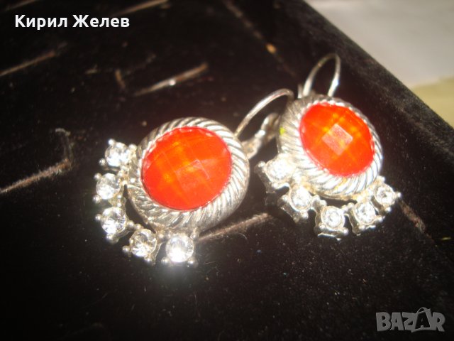 СРЕБРИСТИ СКЪПОЦЕННИ КРИСТАЛНИ ОБЕЦИ 24814, снимка 5 - Обеци - 34419684