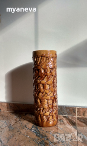 Тежка, масивна, керамична ваза от Германия. , снимка 3 - Вази - 44589131